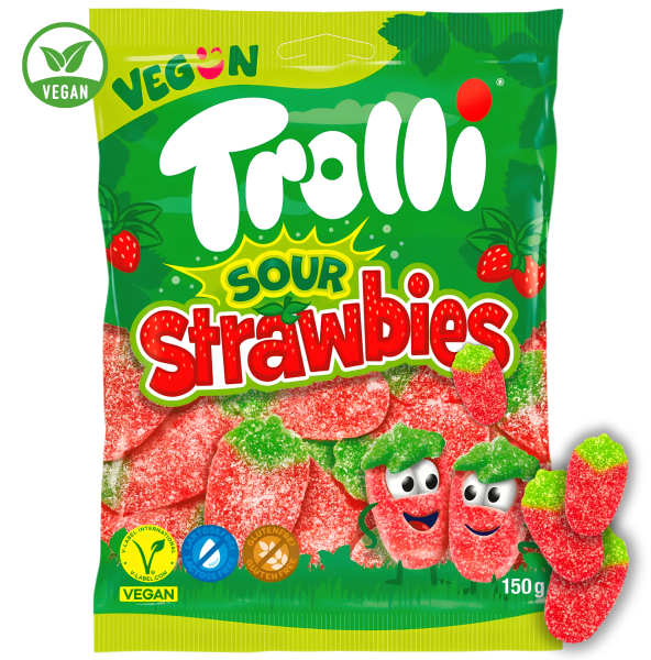 Trolli - Sour Strawbies VEGAN 150g